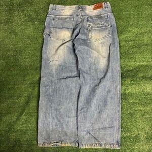 y2k 2000s made light washed heavy denim loose relaxed fit baggy skater jeans